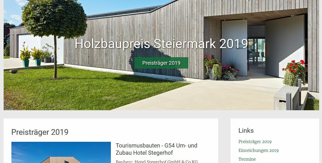 Website des Holzbaupreises