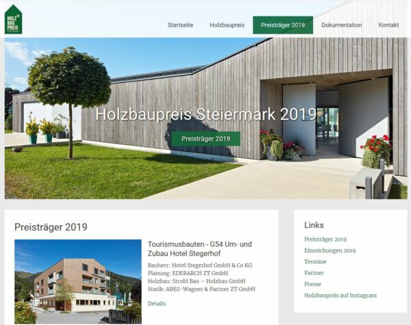 Website des Holzbaupreises